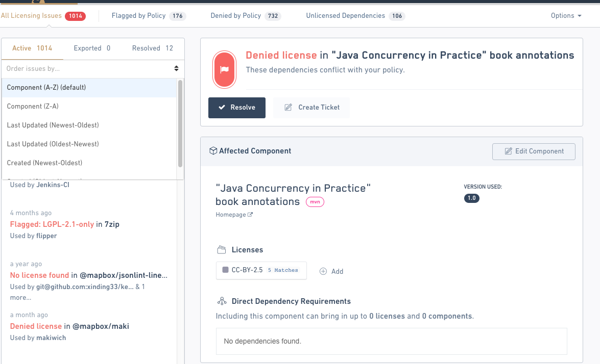 FOSSA open source management workflow